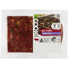 Woolworths Beef Strips Teriyaki Style 300g