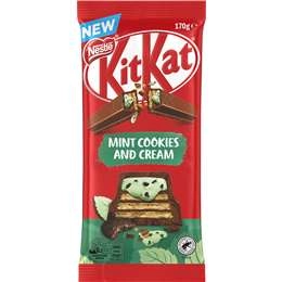 Kitkat Mint Cookies & Cream Chocolate Block 170g