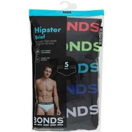 Bonds Mens Underwear Hipster Brief Medium Assorted 5 Pack