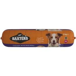 Baxter's Adult Fresh Chilled Dog Food Roll Chicken With Rice 3kg