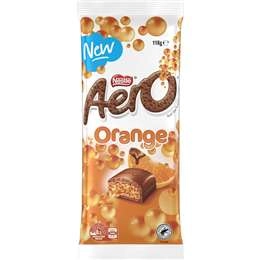 Nestle Aero Orange Chocolate Block  118g