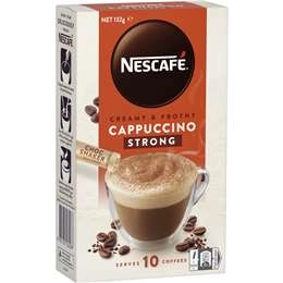 Nescafe Cappuccino Strong Coffee Sachets 10 Pack