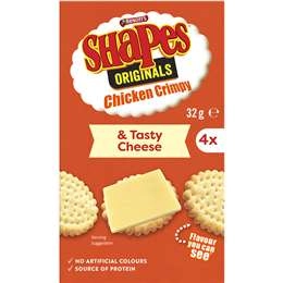 Arnott's Chicken Crimpy Shapes Cracker Biscuits & Cheese 32g