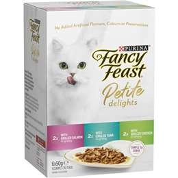 Fancy Feast Petite Delights Salmon, Tuna & Chicken Cat Food 6 Pack