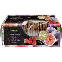 Ob Finest Crackers Fig & Cranberry  130g