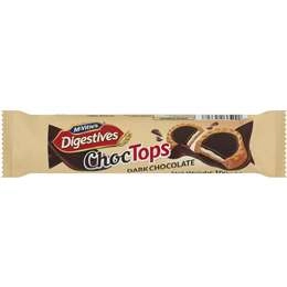 Mcvitie's Digestives Choc Tops Dark Chocolate 100g