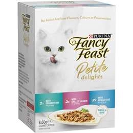 Fancy Feast Petite Delights Tuna, Salmon And Cod Cat Food 6 Pack