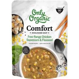 Only Organic Comfort Soup Free-range Chicken Sweetcorn & Flaxseed 320g