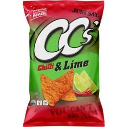 Cc's Corn Chips Chilli & Lime 175g