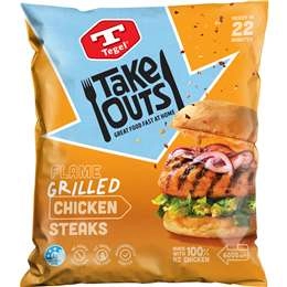 Tegel Take Outs Flame Grilled Chicken Steaks 600g