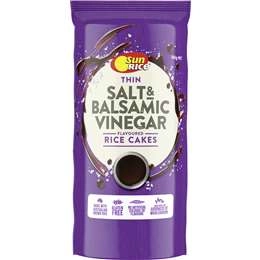 Sunrice Thin Rice Cakes Salt & Balsamic Vinegar 160g