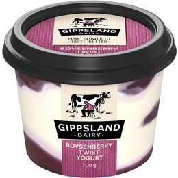 Gippsland Dairy Twist Yoghurt Boysenberry 700g