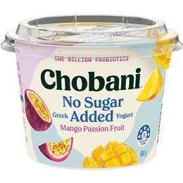 Chobani No Sugar Added Greek Yogurt Mango Passion Fruit 680g