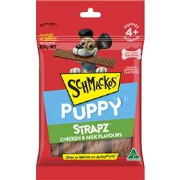 Schmackos Puppy Strapz Chicken & Milk Flavour 200g