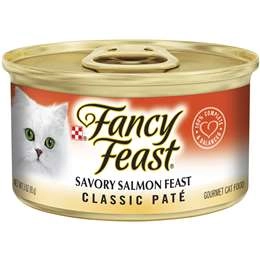 Fancy Feast Adult Classic Savory Salmon Feast Patè Wet Cat Food 85g