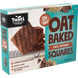  Tasti Oat Baked Squares Choc Brownie 5 Pack