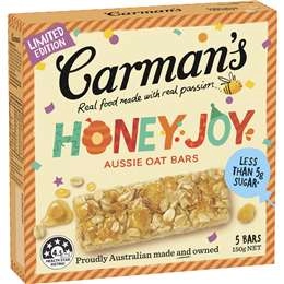 Carman's Aussie Oat Bars Honey Joy Limited Edition 5 Pack