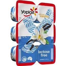 Yoplait Lactose Free Vanilla Yoghurt  6 Pack