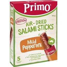 Primo Air - Dried Salami Sticks Mild Pepperoni 5 Pack