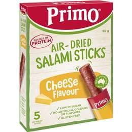 Primo Air - Dried Salami Sticks Cheese Flavour 5 Pack