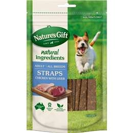 Nature's Gift Chicken Straps Dog Treats 150g