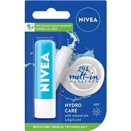 Nivea Lip Hydrocare Lip Balm With Spf15 For Dry & Cracked Lips 4.8g