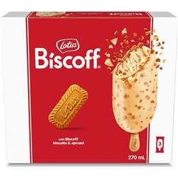 Lotus Biscoff White Chocolate Ice Cream Sticks 3 Pack