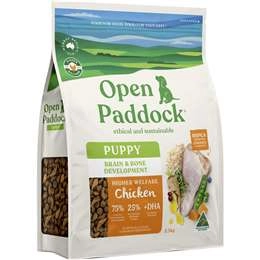 Open Paddock Kibble Puppy Food Chicken 2.5kg