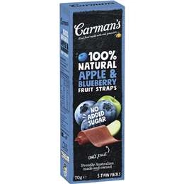 Carman's Apple & Blueberry Fruit Straps 5 Pack