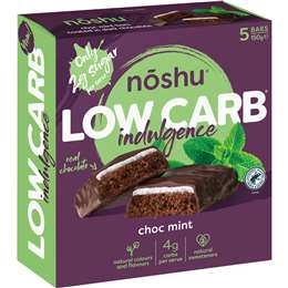 Noshu Low Carb Choc Mint Indulgence Bars 5 Pack