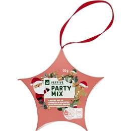 Woolworths Festive Christmas Star Bauble Filled With Party Mix Assorted 50g