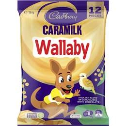 Cadbury Caramilk Wallaby Milk Chocolate Share Pack 12 Pieces 144g