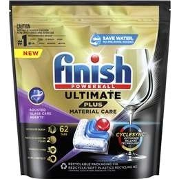 Finish Ultimate Plus Material Care Dishwasher Tablets 62 Pack