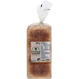 Woolworths Wholemeal Sandwich Sliced Bread Loaf 800g