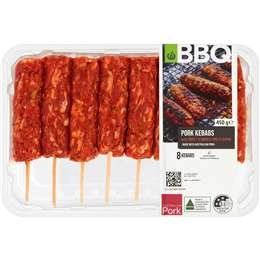 Woolworths Bbq Sweet & Smoky Bbq Pork Kebabs 450g