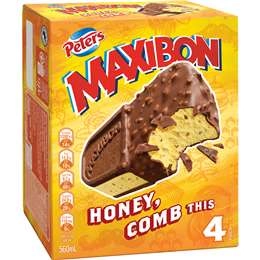 Peters Maxibon Honeycomb  4 Pack