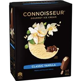 Connoisseur Vanilla Ice Cream  4 Pack