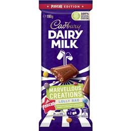 Cadbury Marvellous Creations Pascall Lolly Bag Chocolate Block 190g