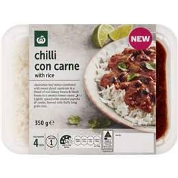 Woolworths Chilli Con Carne & Rice  350g