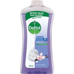 Dettol Antibacterial Foam Hand Wash Soap Refill vanilla & Orchid 900ml