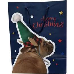  Christmas Gift Bag Medium Dog Each