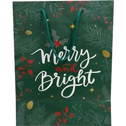  Christmas Gift Bag Medium Green Each