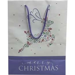  Christmas Gift Bag Medium Reindeer Each