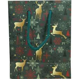  Christmas Gift Bag Small Reindeer Each