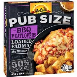 Mccain Pub Size Bbq Meatlovers Loaded Parma 480g