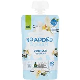 Woolworths No Added Sugar Greek Style Vanilla Yoghurt 110g