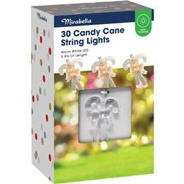 Mirabella Candy Cane String Lights Solar Each