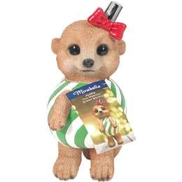 Mirabella Christmas The Meerkat Jackie Green Bauble Each