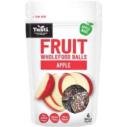 Tasti Fruit Wholefood Balls Apple 6 Pack