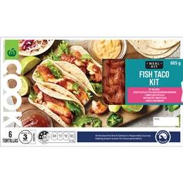 Woolworths Cook Fish Taco Meal Kit  605g